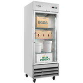 29 in. One Glass Door Reach-In Refrigerator, 21 Cu. Ft. in Stainless-Steel (RIR-1D-GD)